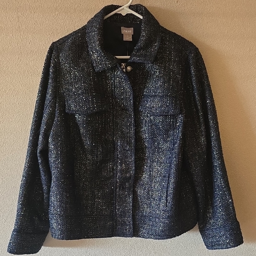 Chico's Women's Foil Tweed Jacket